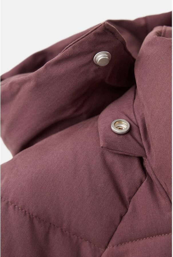 Mango Kids winteranorak donkerrood Jas Meisjes Polyamide Capuchon Effen - Foto 2