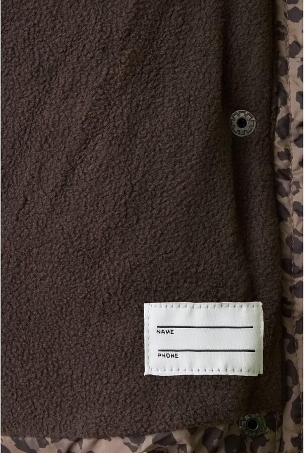 Mango Kids winteranorak met panterprint bruin - Foto 2