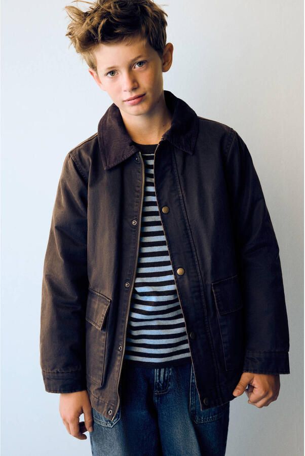 Mango Kids winterparka bruin
