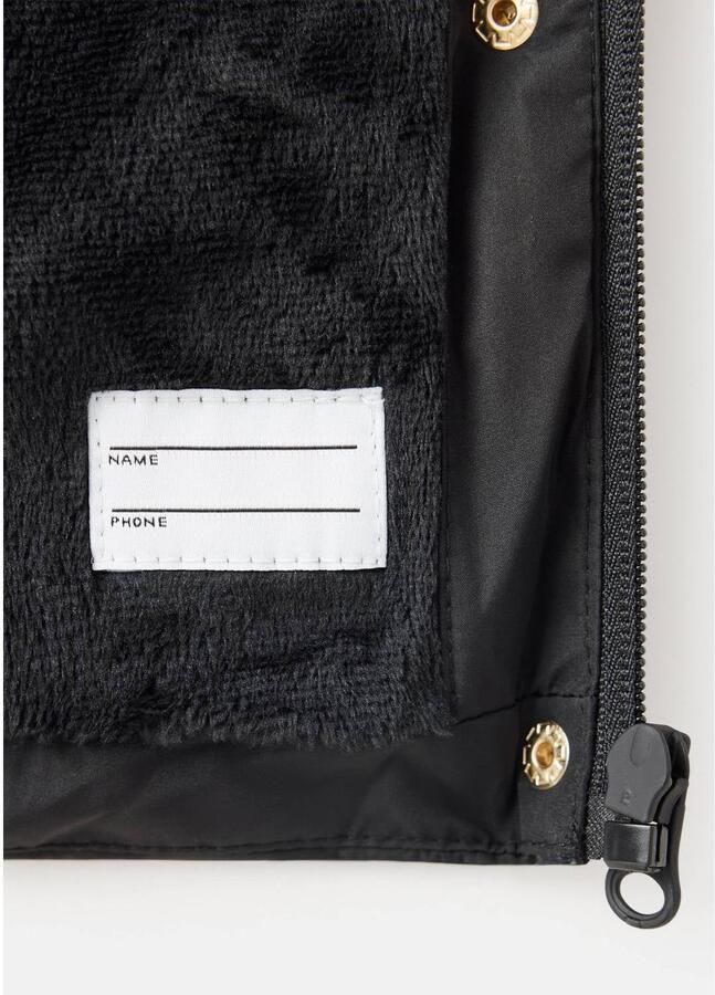 Mango Kids winterparka zwart Jas Meisjes Polyester Capuchon Effen - Foto 2
