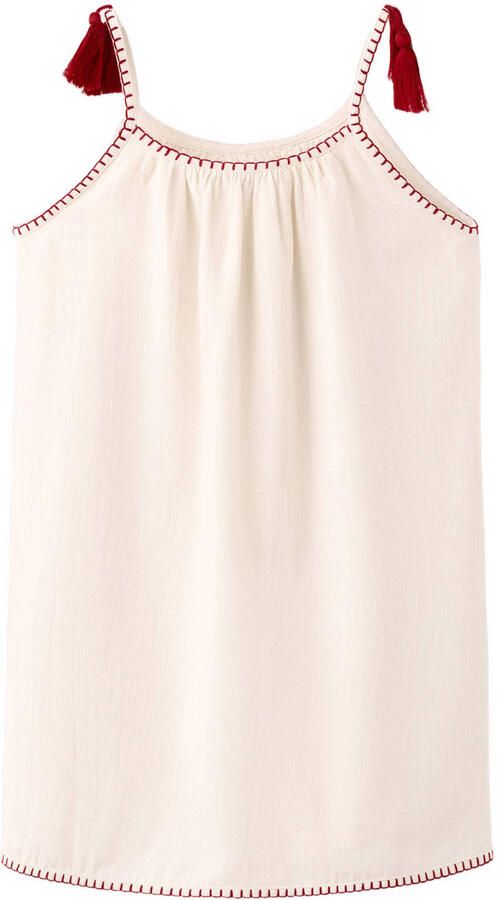Mango Kids zomerjurk met borduursels ecru - Foto 3