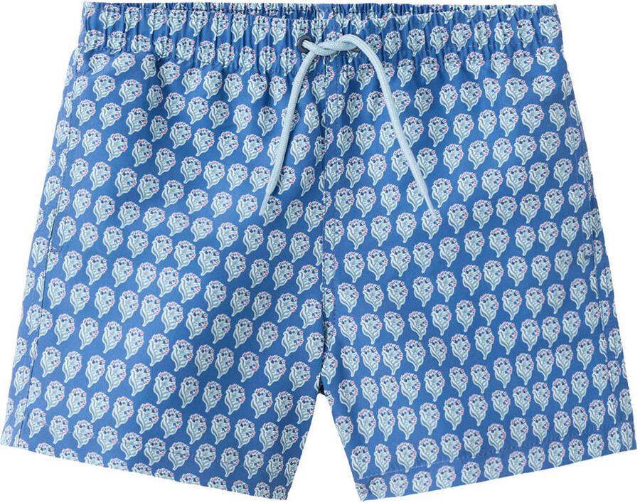 Mango Kids zwemshort all over print blauw