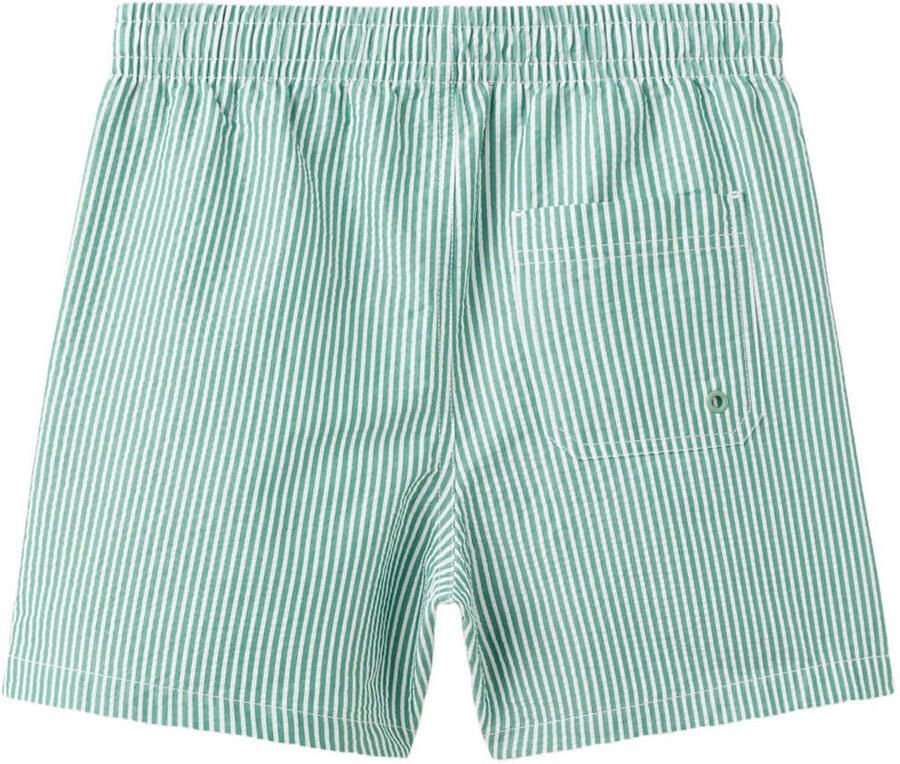 Mango Kids zwemshort gestreept groen
