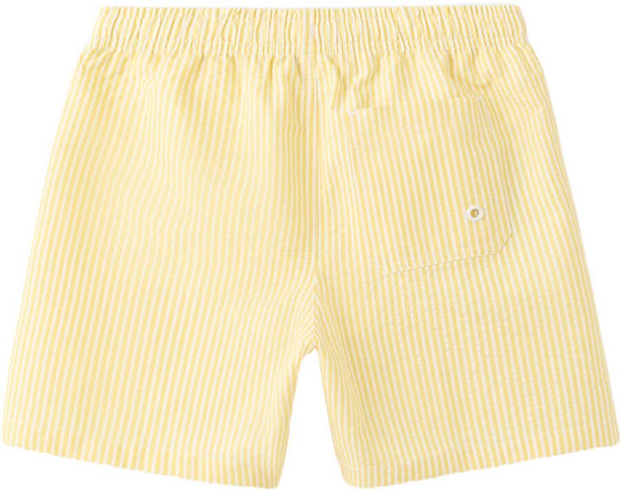 Mango Kids zwemshort gestreept lichtgeel