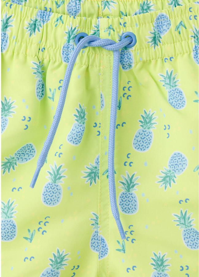 Mango Kids zwemshort limegroen blauw - Foto 3