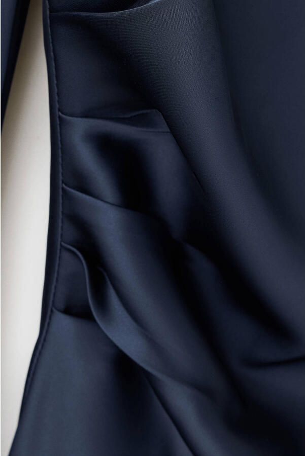 Mango korte A-lijn jurk donkerblauw - Foto 3