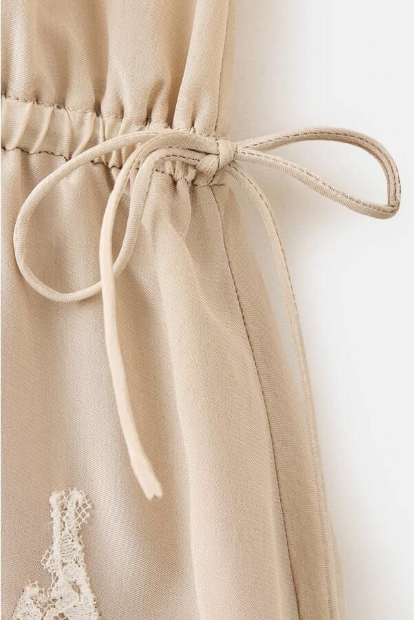 Mango korte jurk beige - Foto 3