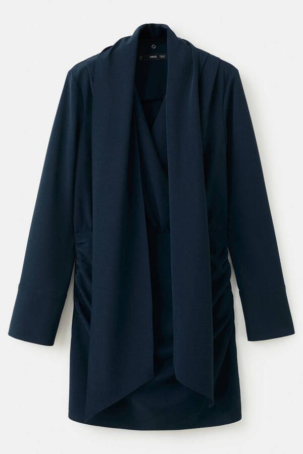 Mango korte jurk donkerblauw - Foto 3
