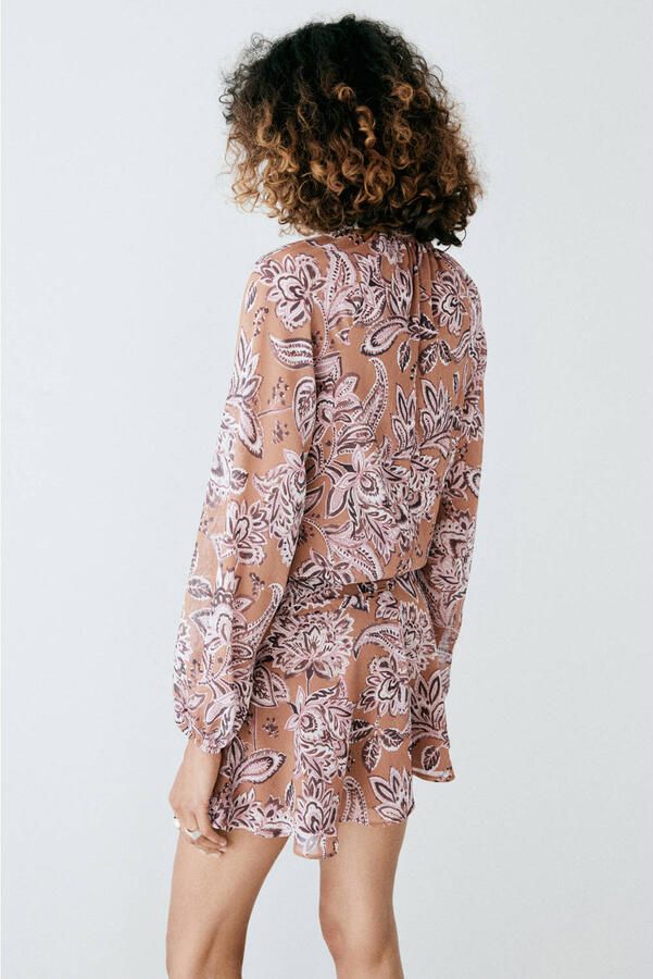 Mango korte jurk met print meerkleurig - Foto 3