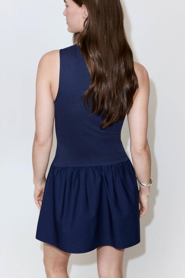 Mango korte zomerjurk blauw - Foto 2