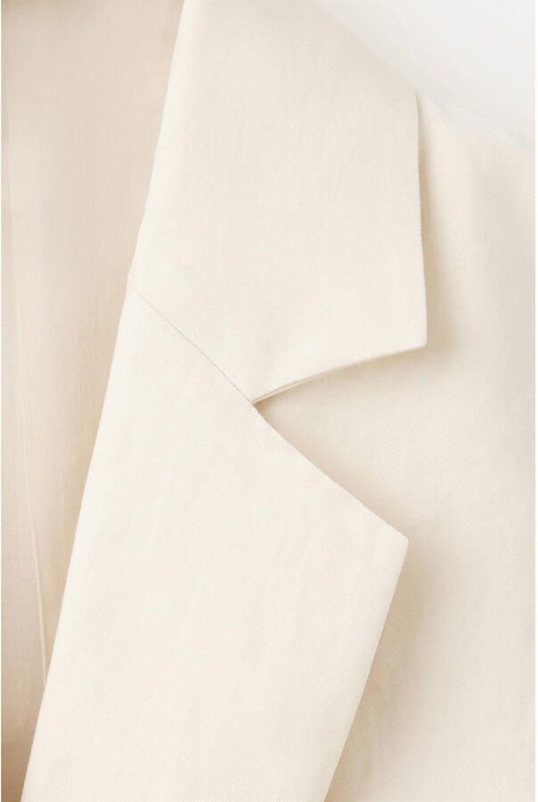 Mango korte zomerjurk met ceintuur beige - Foto 2