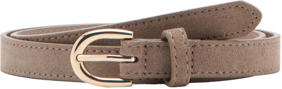 Mango leren riem beige