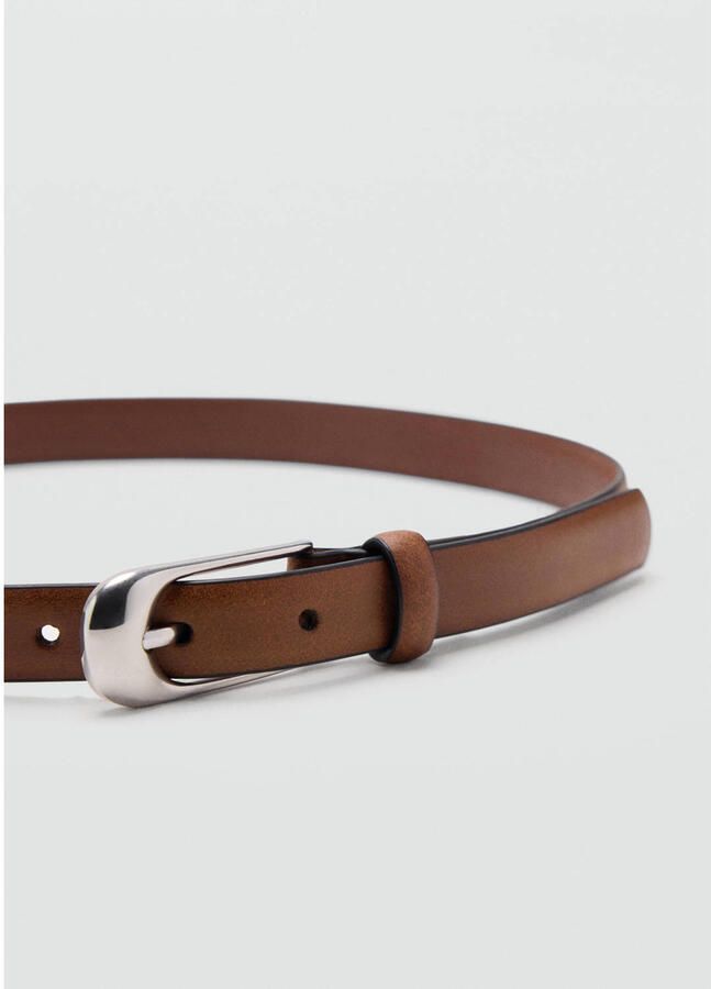 Mango leren riem bruin - Foto 2