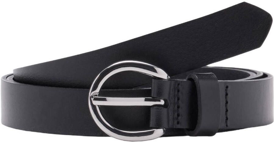 Mango leren riem zwart