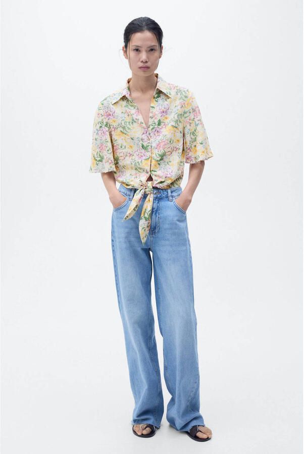 Mango linnen blouse multi - Foto 3