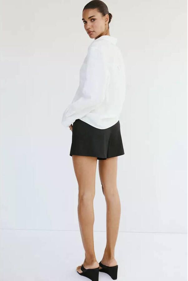 Mango linnen blouse wit - Foto 3