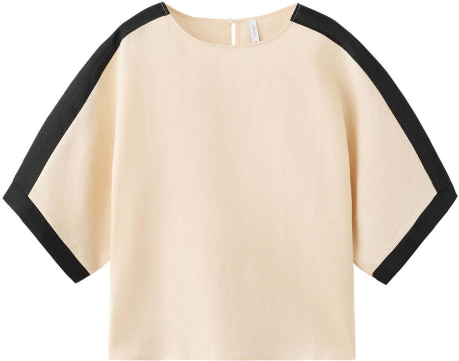 Mango linnen blousetop beige