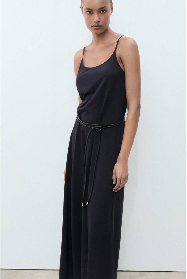 Mango linnen donkerblauw jumpsuit - Foto 3