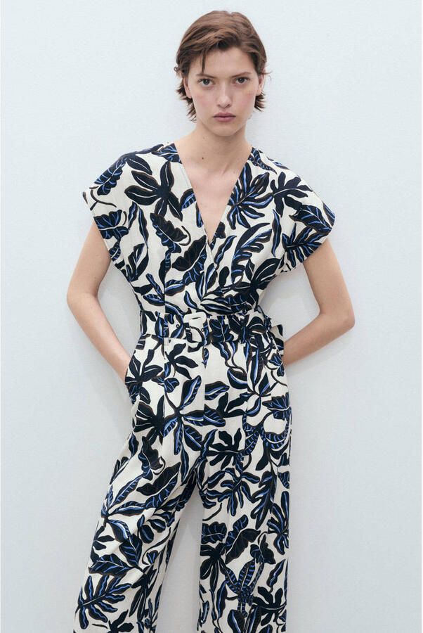 Mango linnen ecru jumpsuit - Foto 1