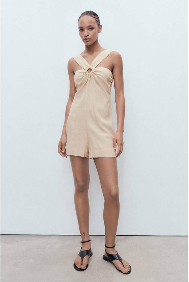Mango linnen ecru playsuit - Foto 2