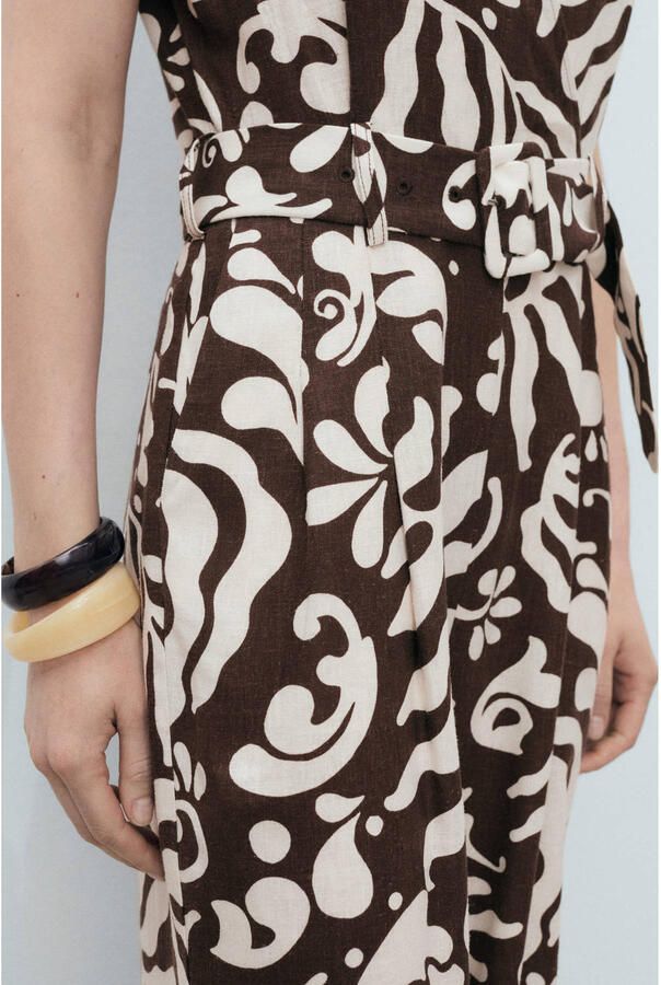 Mango linnen jumpsuit ecru - Foto 2
