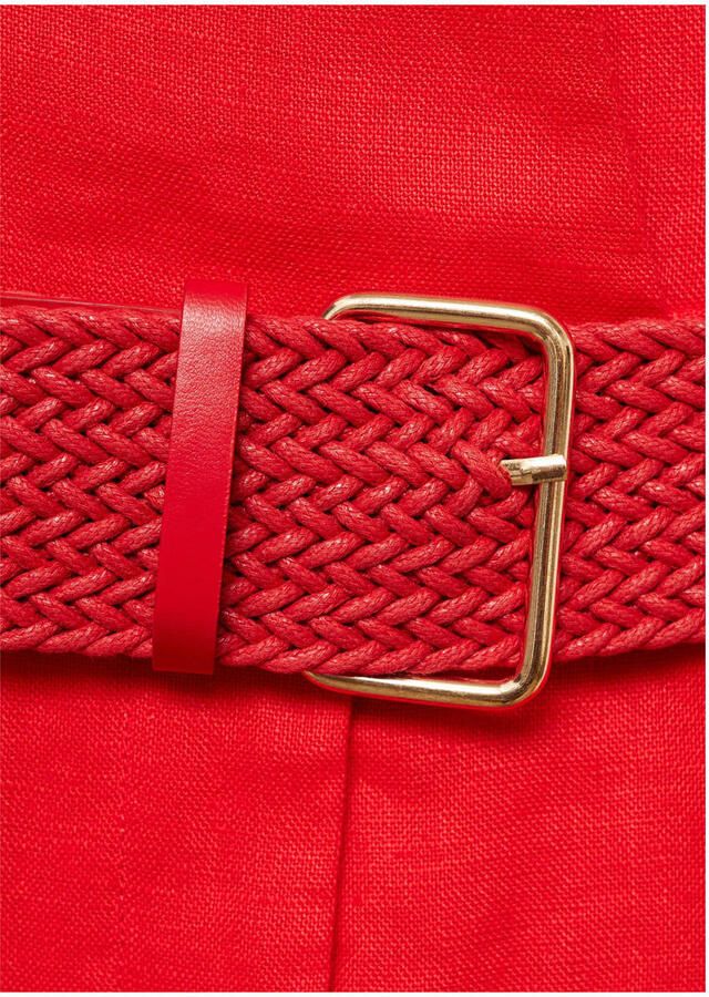 Mango linnen jumpsuit rood - Foto 2