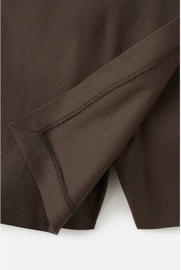 Mango linnen skort bruin - Foto 2