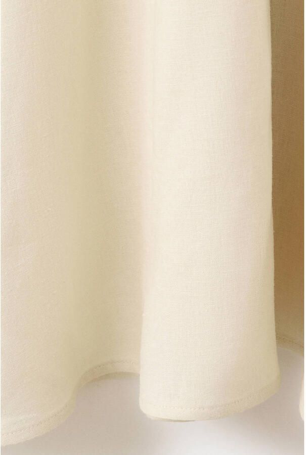 Mango linnen zomerjurk beige - Foto 3