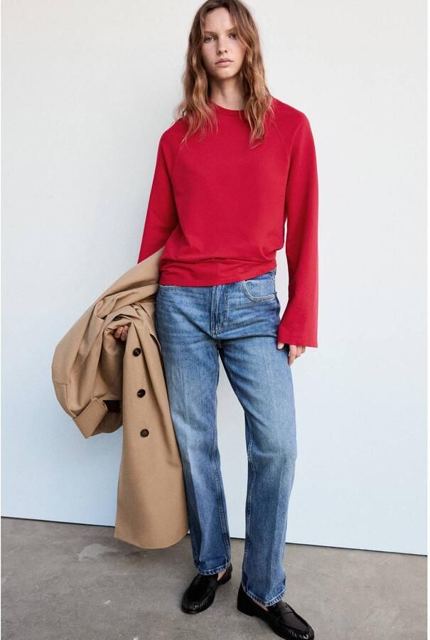 Mango longsleeve rood - Foto 3