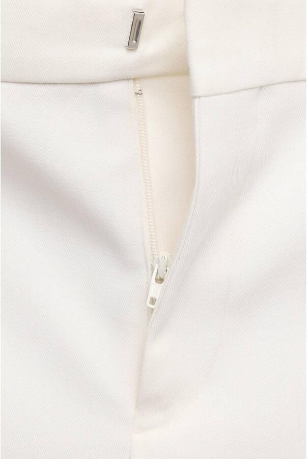 Mango low waist straight leg cropped pantalon ecru - Foto 2