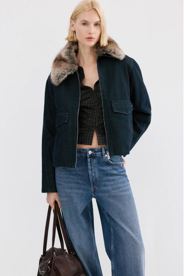 Mango low waist baggy jeans medium blue denim - Foto 3