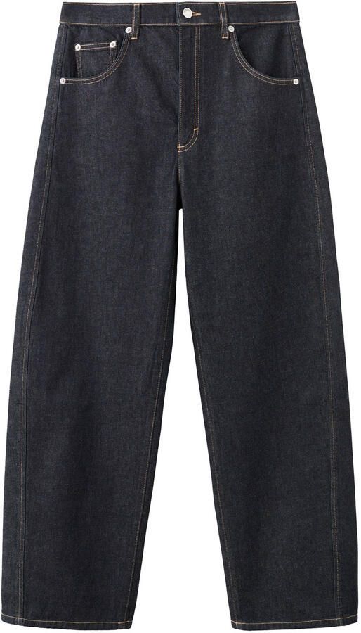 Mango low waist barrel jeans dark blue denim