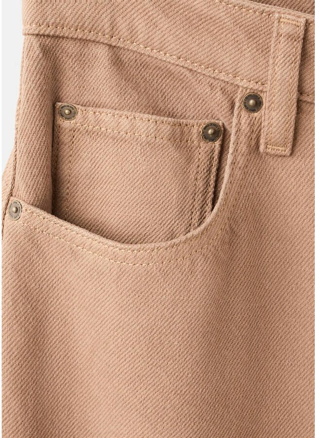 Mango low waist barrel jeans lichtbruin - Foto 2