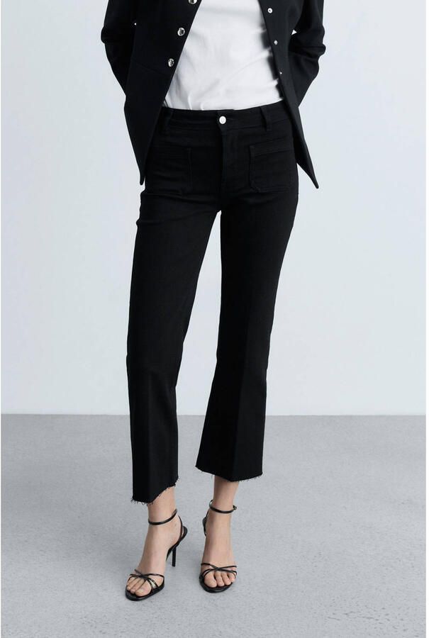 Mango low waist black denim
