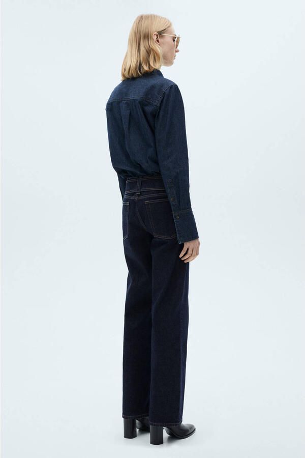 Mango low waist straight fit dark blue denim - Foto 2