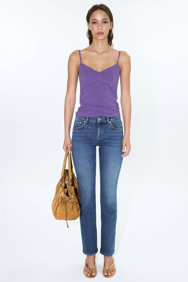 Mango low waist super skinny jeans medium blue denim