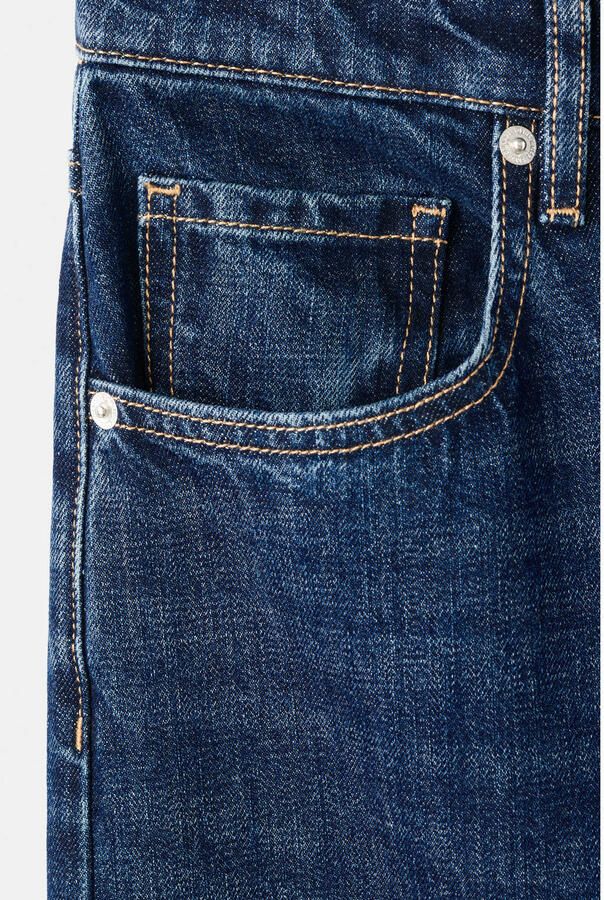 Mango low waist wide leg jeans dark blue denim - Foto 3