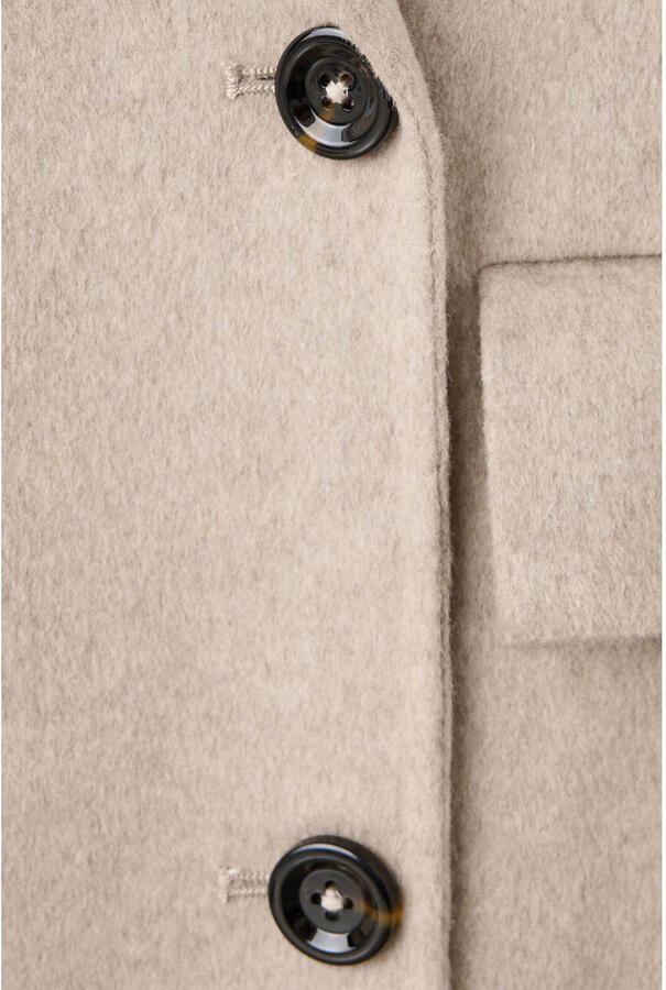 Mango mantel met wol beige - Foto 3