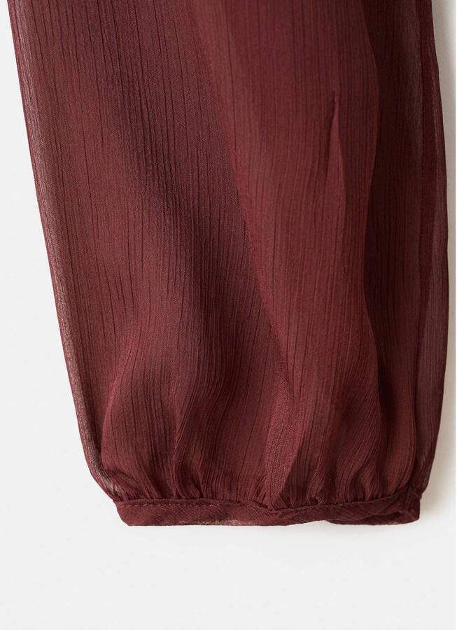 Mango maxi jurk donkerrood - Foto 2