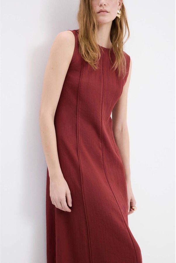 Mango maxi jurk donkerrood