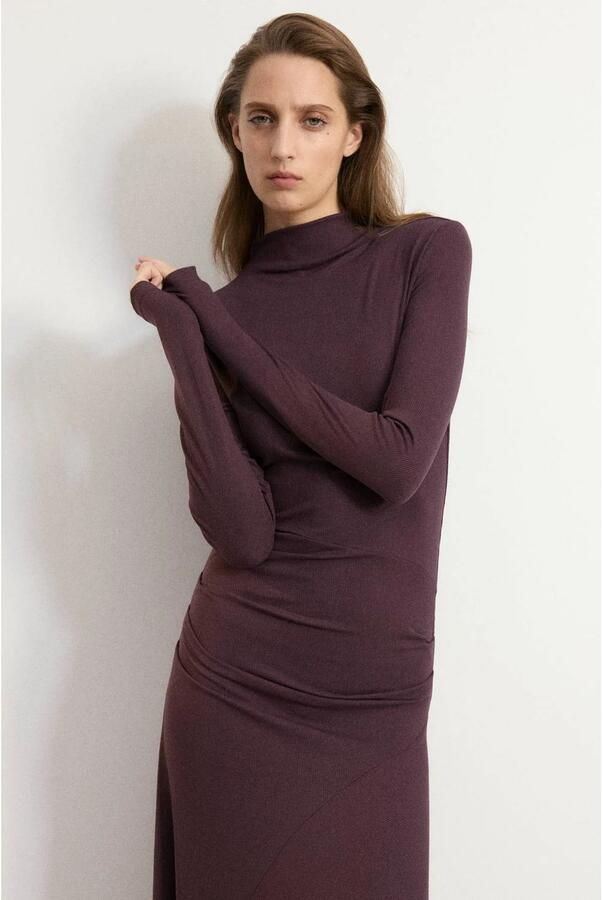 Mango maxi jurk donkerrood