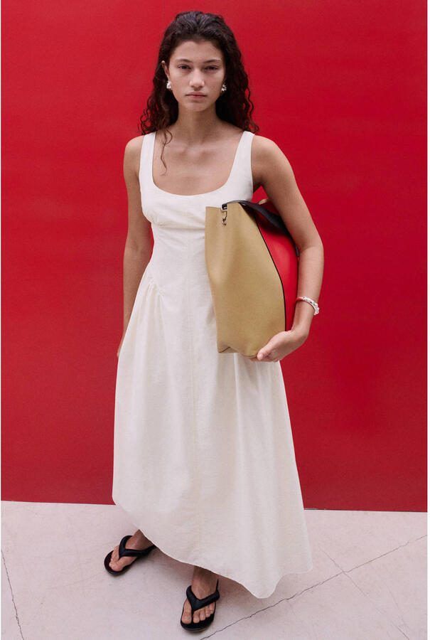 Mango maxi jurk ecru - Foto 2