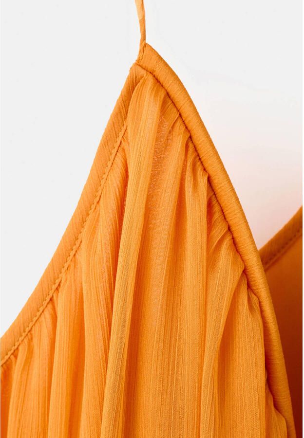 Mango maxi jurk oranje - Foto 2