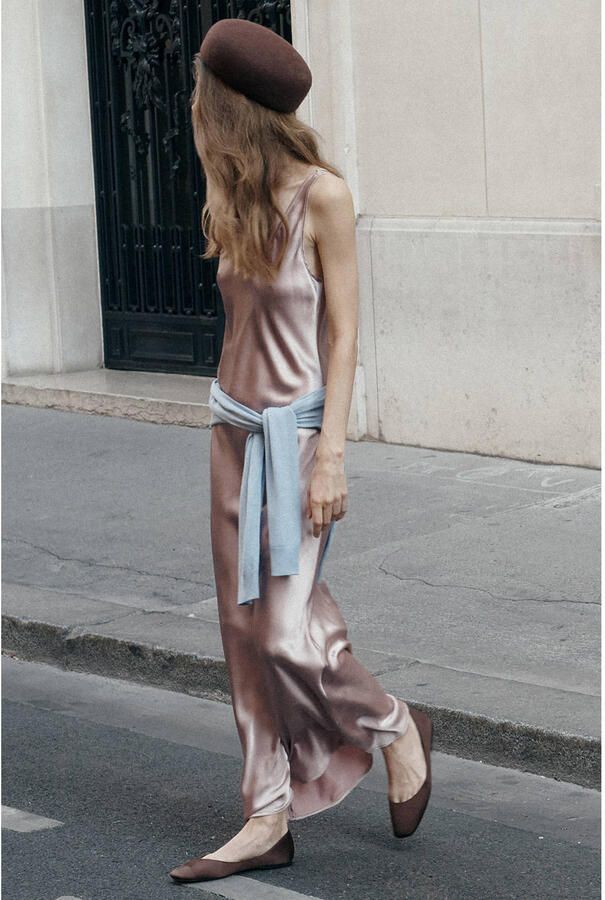 Mango maxi jurk roze