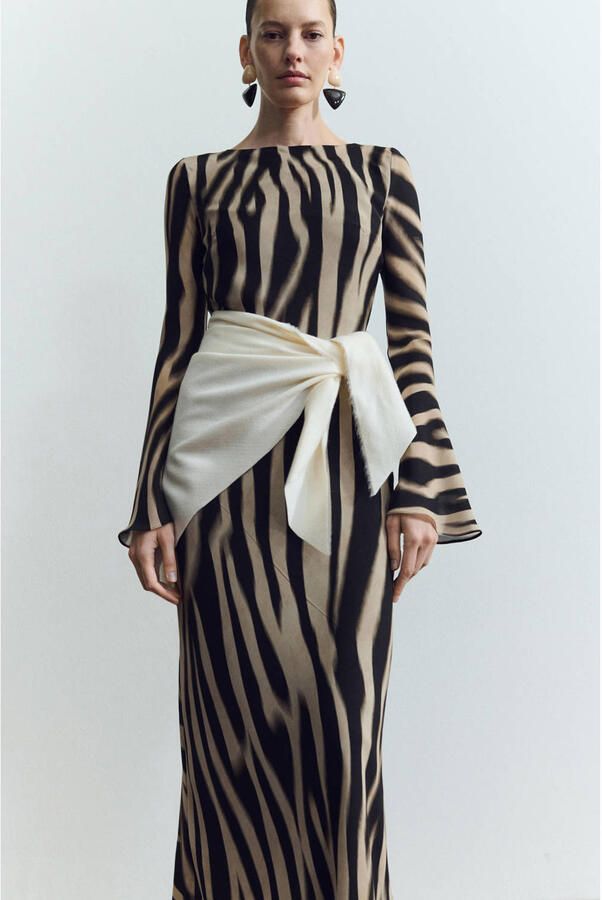 Mango maxi jurk zwart