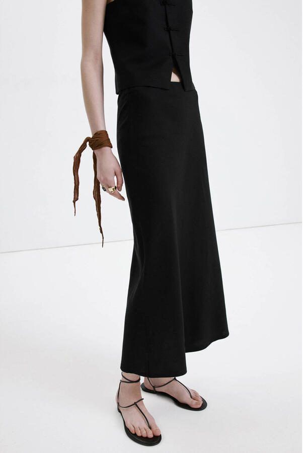 Mango maxi rok zwart