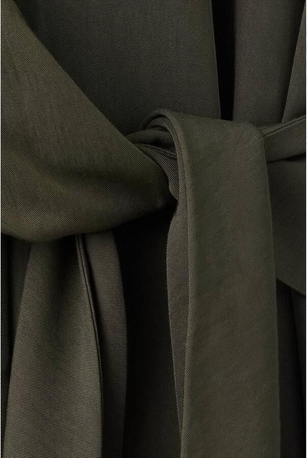 Mango midi blousejurk donkergroen - Foto 2