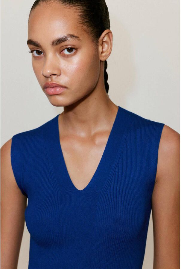 Mango midi jurk blauw - Foto 3
