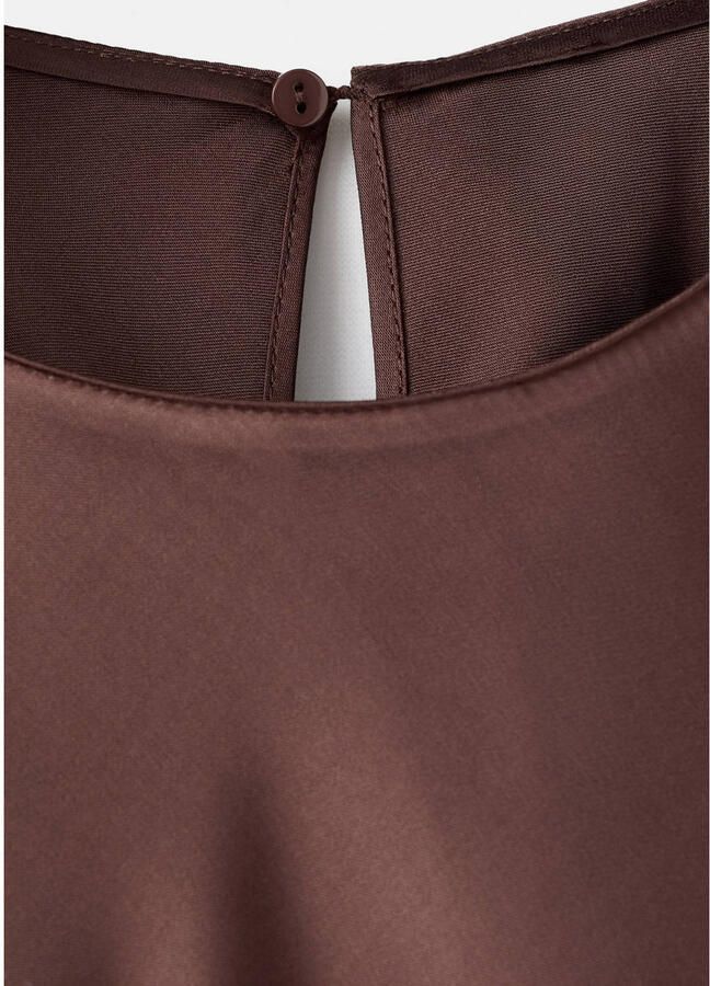 Mango midi jurk bruin - Foto 2