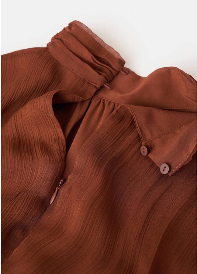 Mango midi jurk bruin - Foto 2